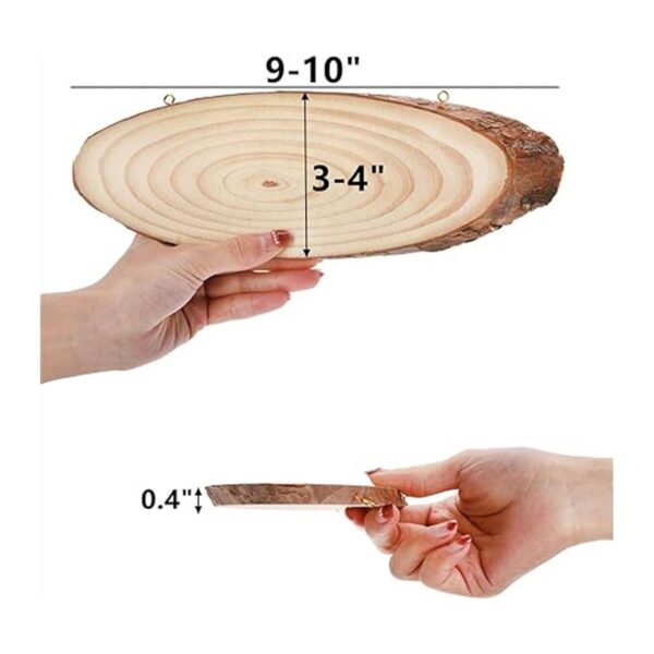 DEAYOU Paquete de 8 rebanadas de madera natural_2