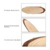 DEAYOU Paquete de 8 rebanadas de madera natural_4