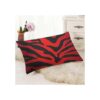 IBILIU Fundas de almohada con estampado de cebra rojo y_3