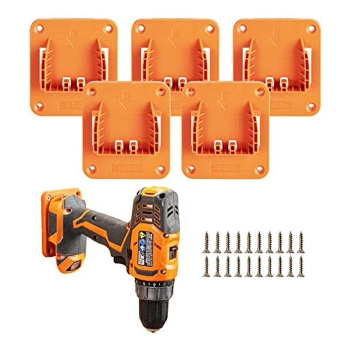 Paquete de 5 soportes de montaje para taladro RIDGID de 18