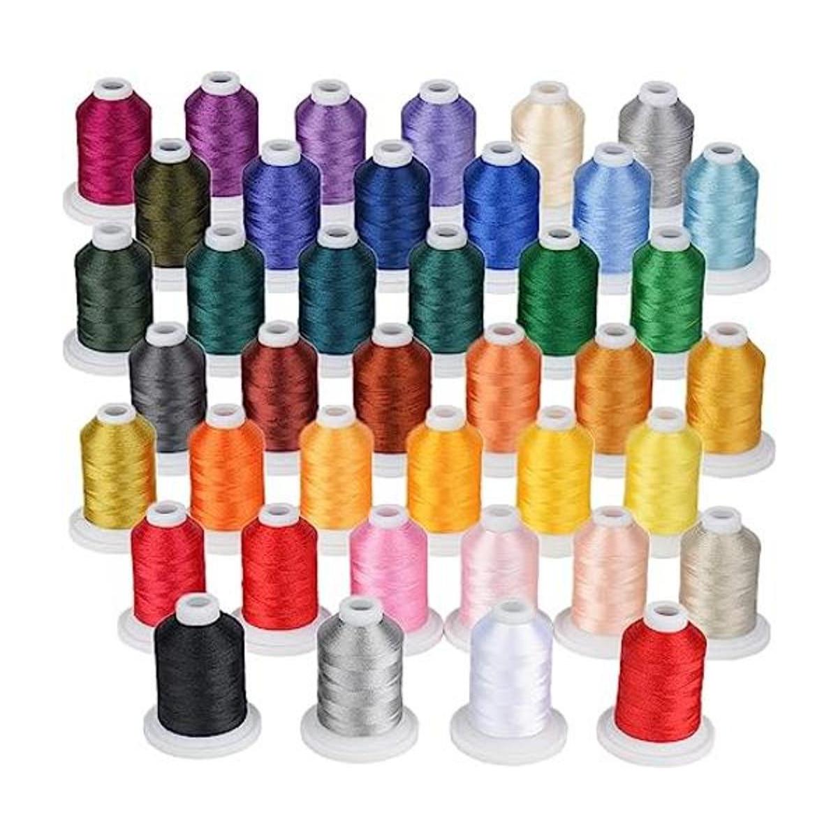 Simthread Kit de hilo de máquina de bordar de poliéster de