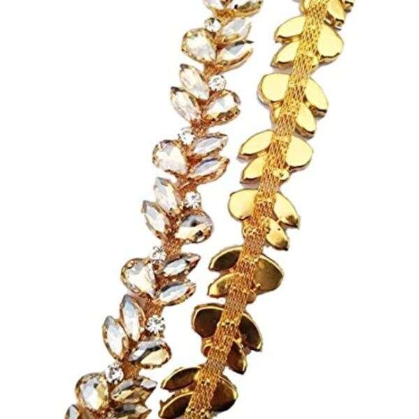 Cadena de diamantes de imitación de color champán de 1_1
