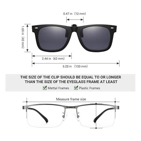 Lentes de sol con clip de polarización con clip para gafas_3