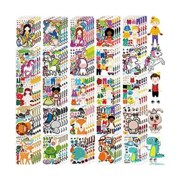 Paquete de 100 calcomanías para niños con 25 diseños_1