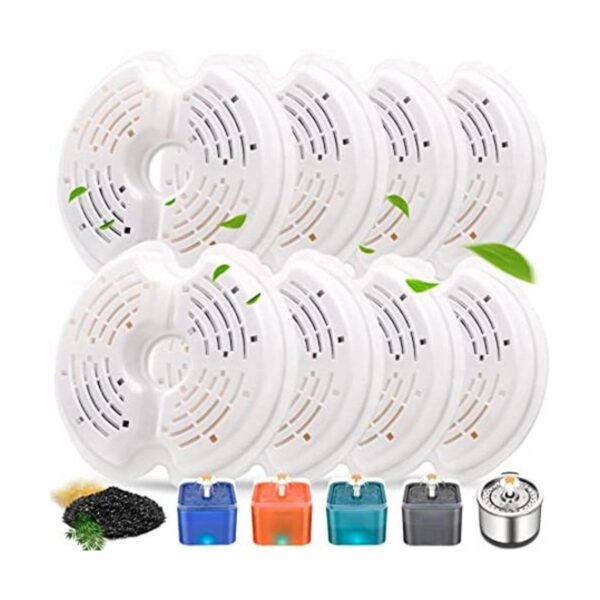 Paquete de 8 filtros de fuente de agua para gatos filtros_1