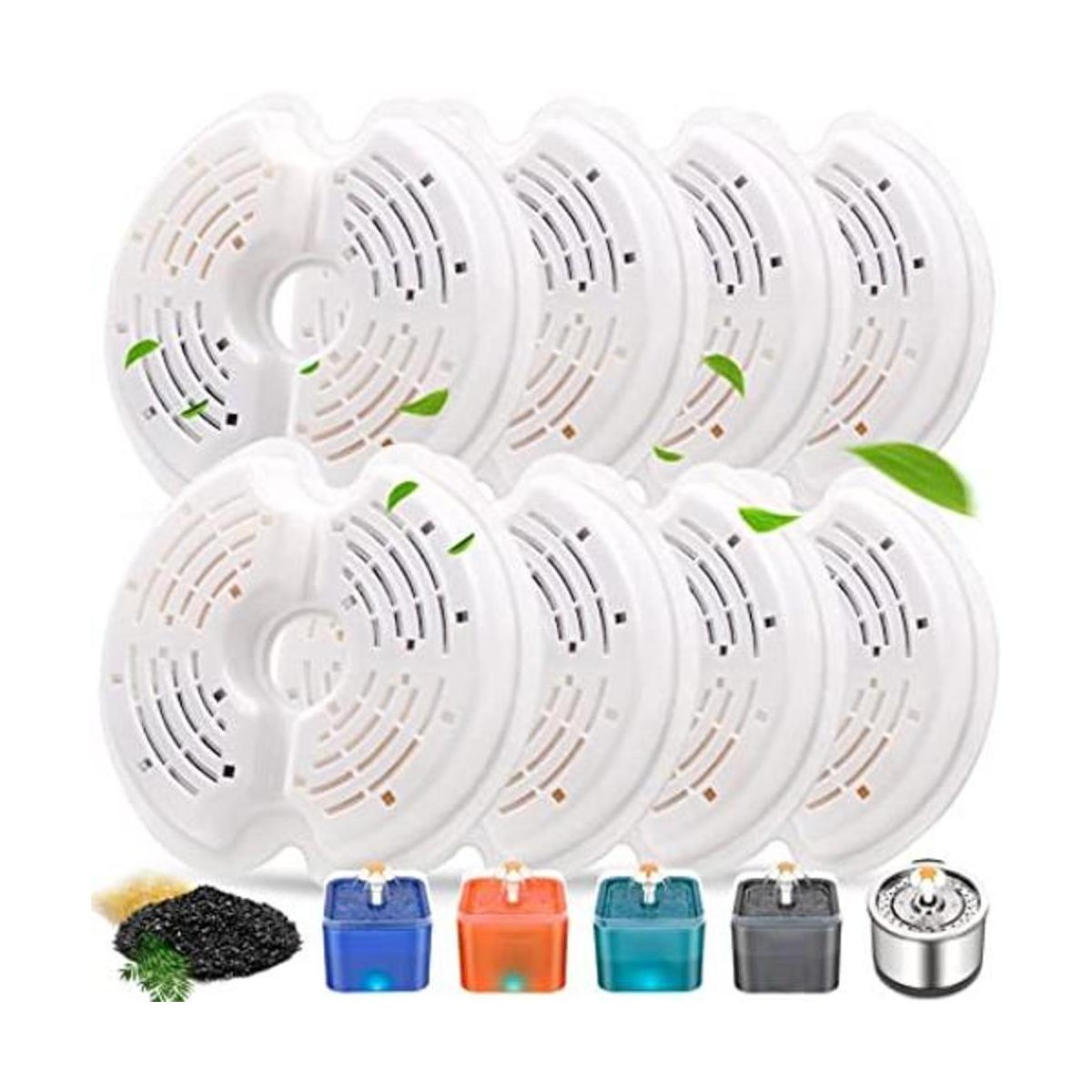 Paquete de 8 filtros de fuente de agua para gatos filtros