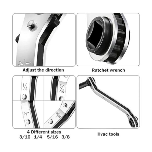 Herramientas de llave de servicio Hvac llave de trinquete_2