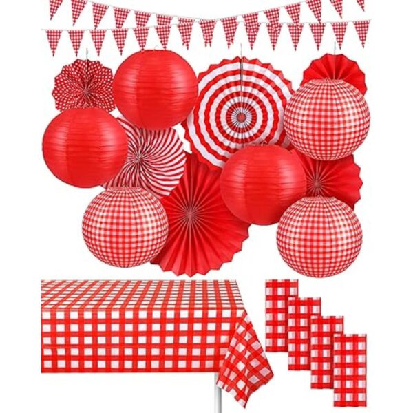 El juego de 18 piezas de decoración de fiesta de picnic_1