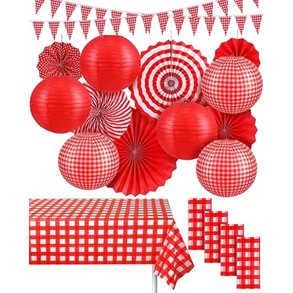 El juego de 18 piezas de decoración de fiesta de picnic