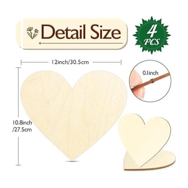 Corazones de madera para manualidades 12 pulgadas_2
