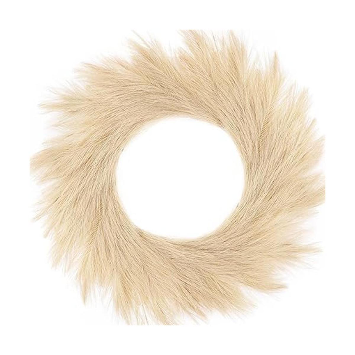 Hananona Corona artificial de hierba de pampa decoración