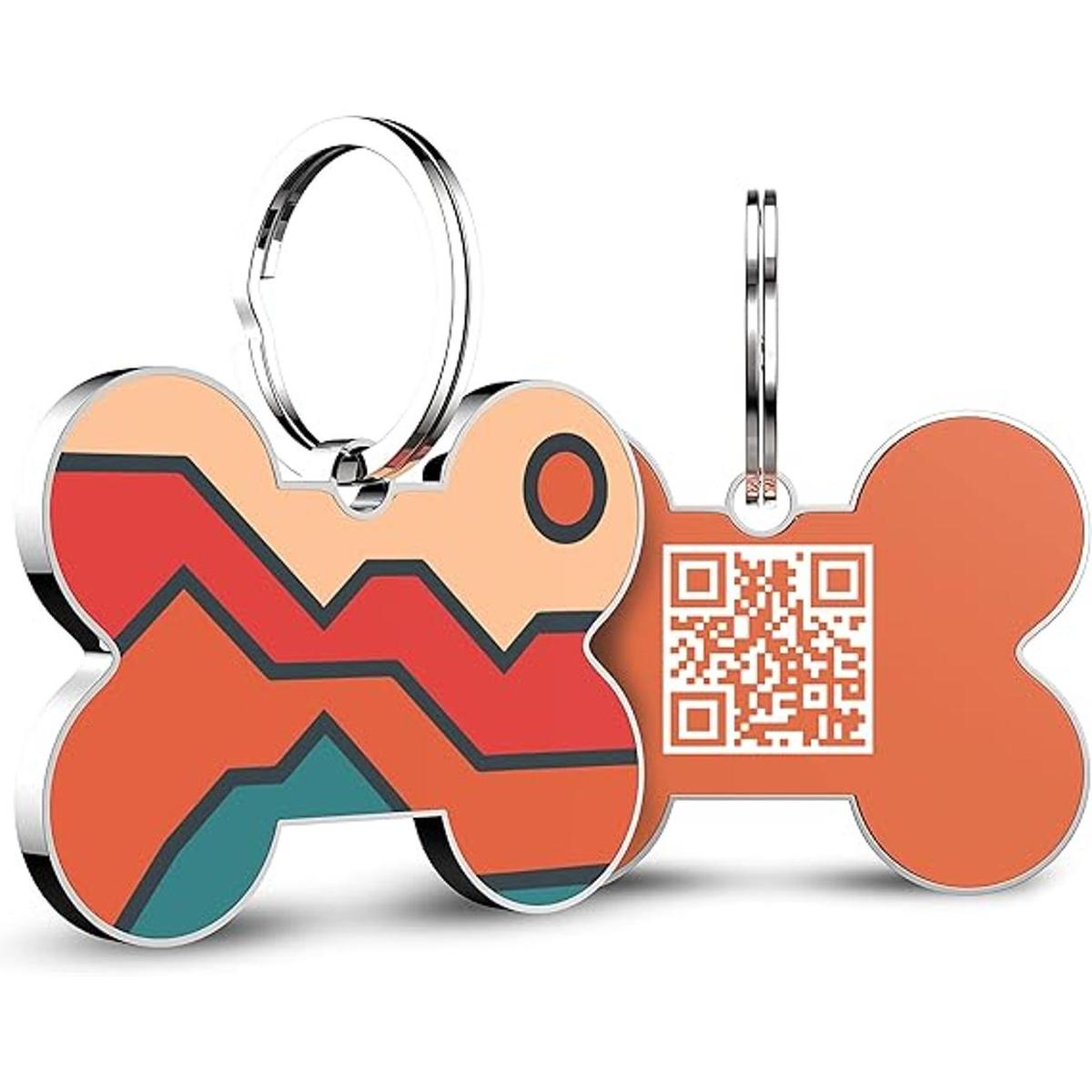 KEKID Etiquetas para perros con código QR etiquetas de