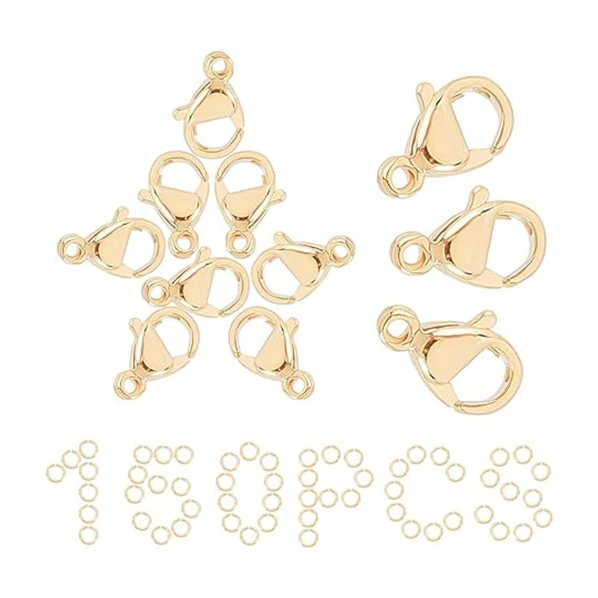 SUNNYCLUE 1 caja de 150 piezas chapadas en oro de 18