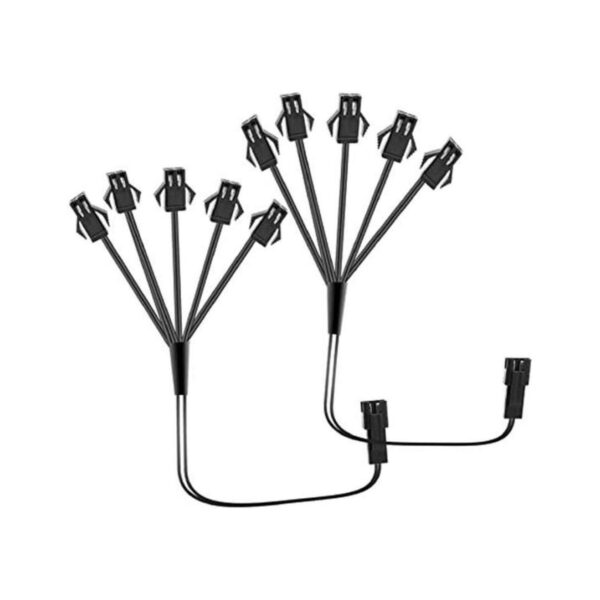 Conector de luz fría hembra a macho cable EL de 2 pines_1