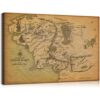 Mapa del Señor de los anillos arte de pared en lienzo con_1