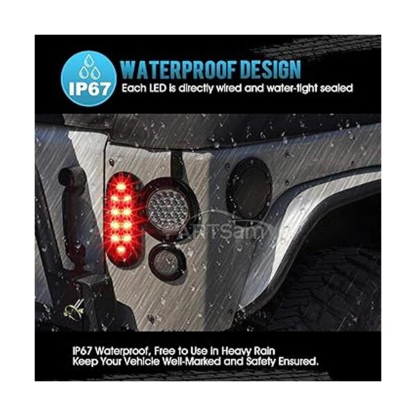 Partsam 10 luces traseras LED ovaladas de 6 pulgadas_3