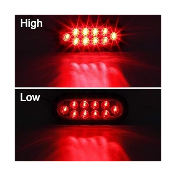 Partsam 10 luces traseras LED ovaladas de 6 pulgadas_2