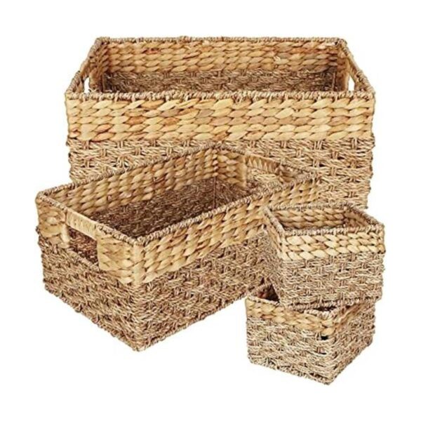 Cesta de almacenamiento de mimbre para organizar. Juego de_1