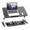 SAIJI Mesa de cama para laptops ajustable y de piel_1