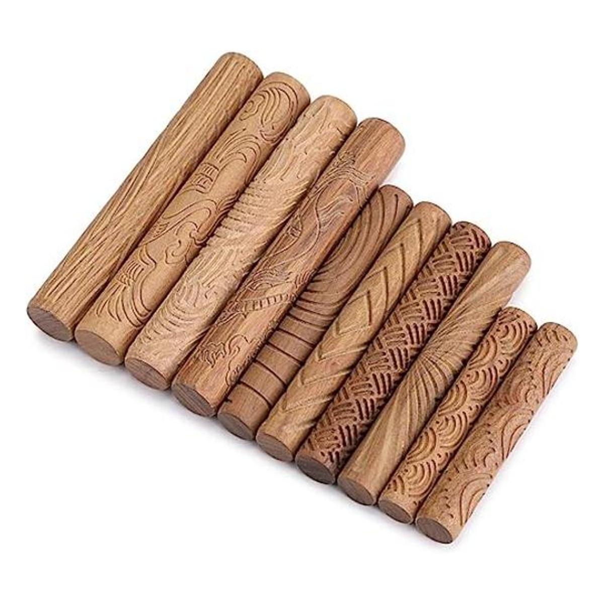 OwnMy Juego de 10 rodillos de patrón de modelado de