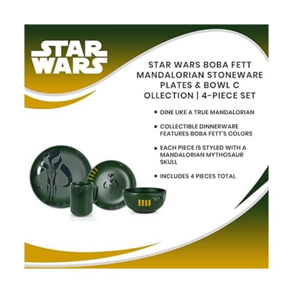 Star Wars Boba Fett Mandalorian Juego de vajilla de