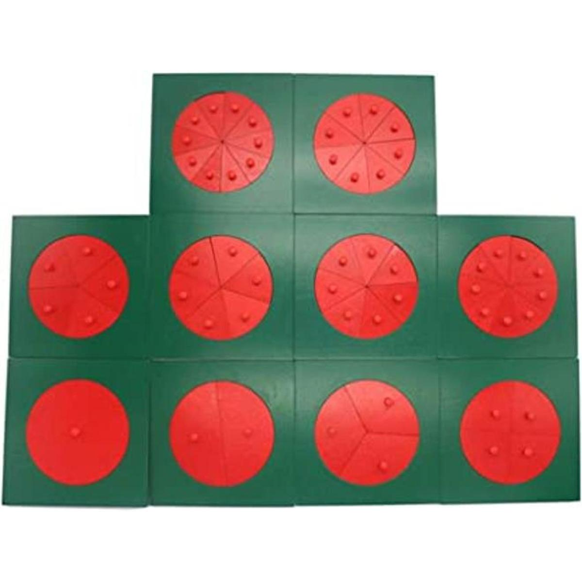 Mfumyy Montessori Fracciones circulares de madera Puzzles