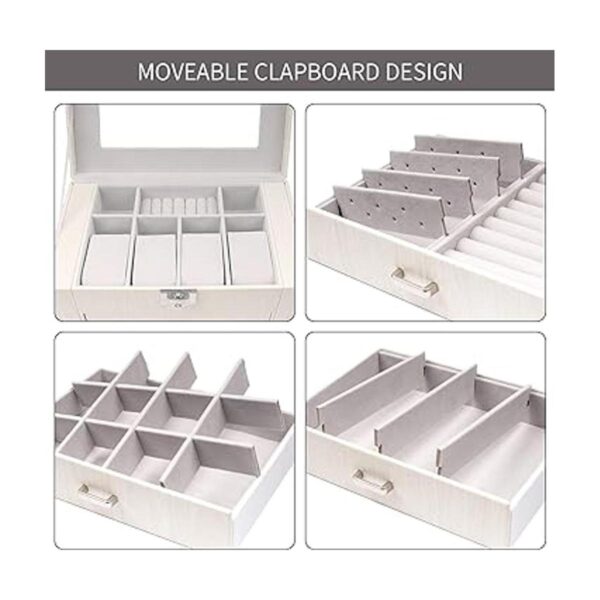 FEIYAN Joyero para mujer caja organizadora de joyas de_4