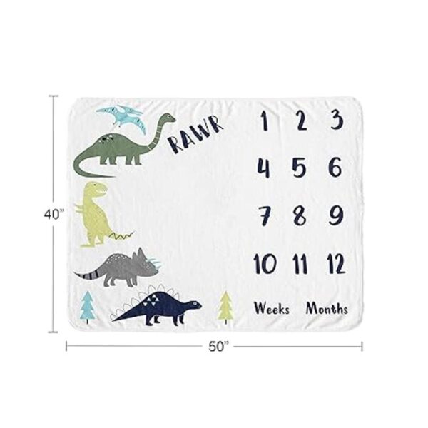 Sweet Jojo Designs Mod Dino Boy Milestone Manta mensual_4