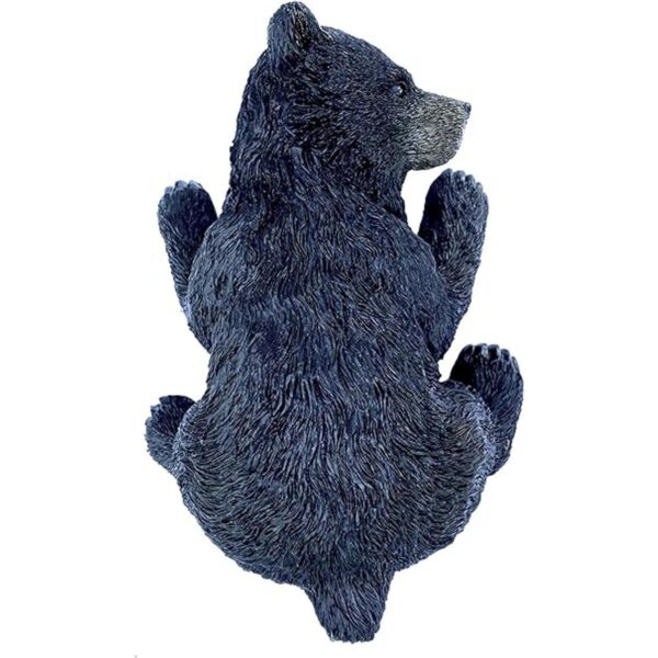 Oso negro sobre un árbol decoración de jardín escultura_3