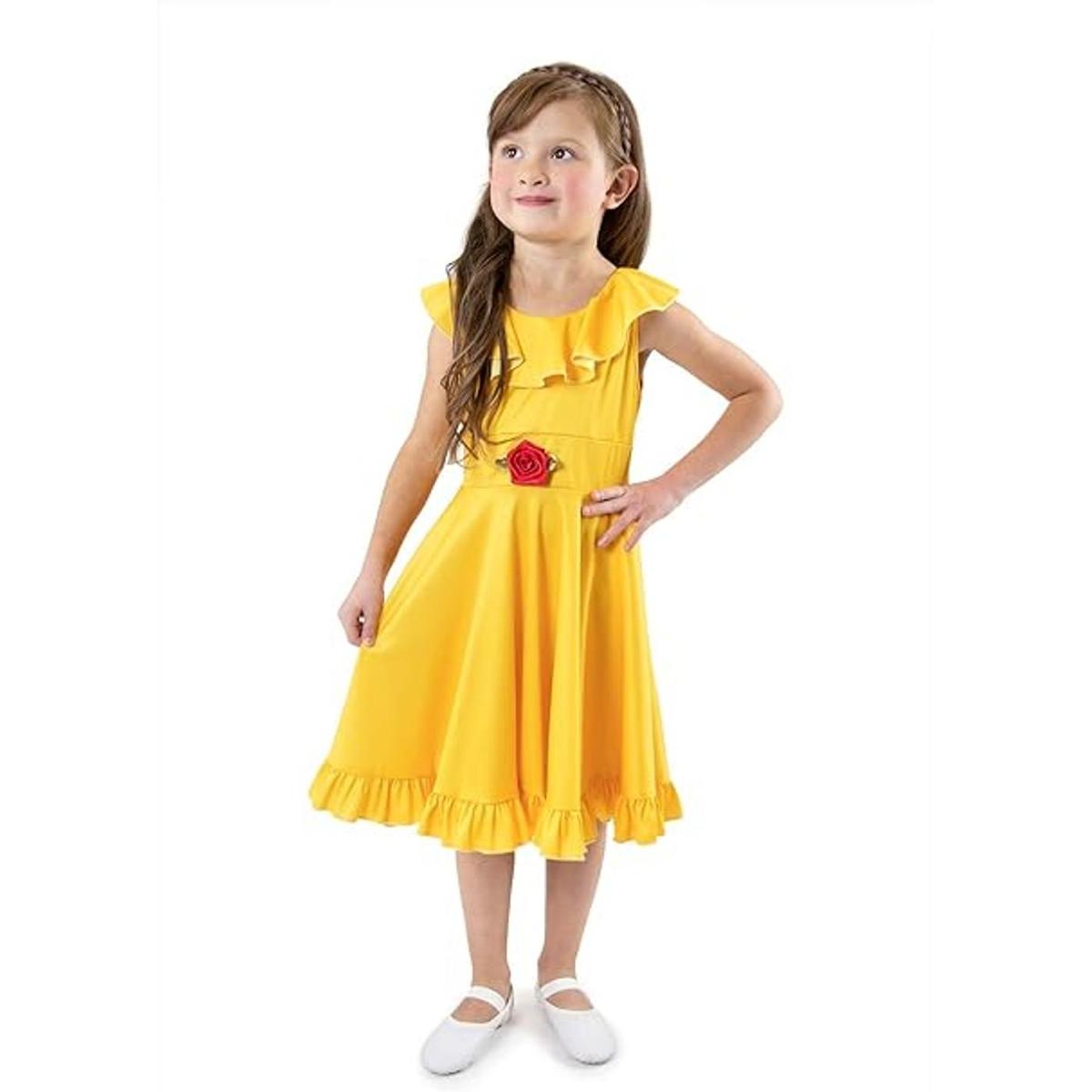 Little Adventures Vestido de princesa de belleza amarilla
