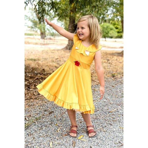 Little Adventures Vestido de princesa de belleza amarilla_4