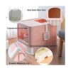 Hamiledyi Caja de arena plegable grande para gatos con_3