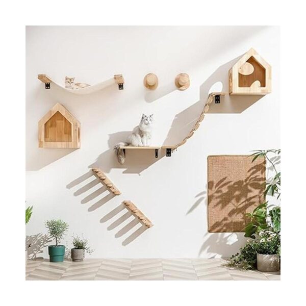 FUKUMARU Muebles de pared para gatos escalón de escalada_4