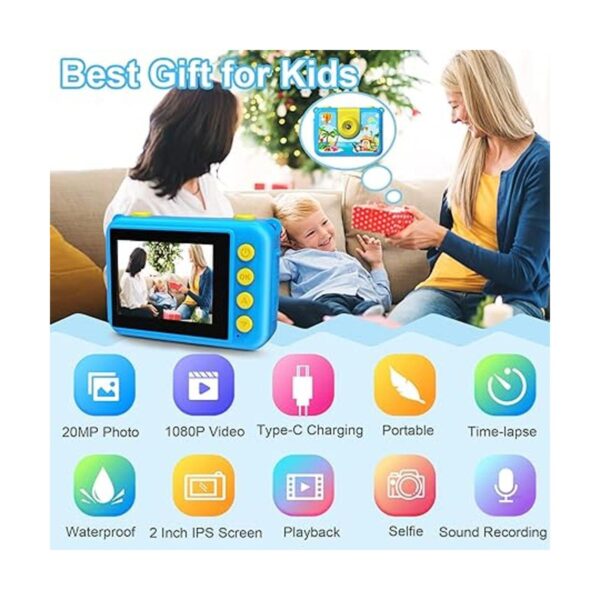 GKTZ Cámara impermeable para niños 180 rotativos 1080P_3