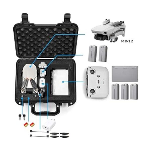 Lekufee Carcasa rígida compacta y portátil resistente al_2