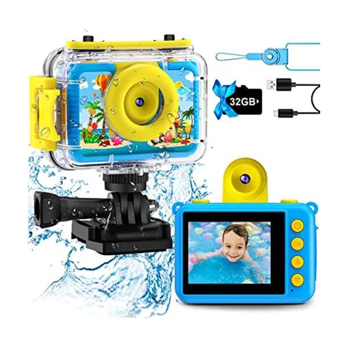 GKTZ Cámara impermeable para niños 180 rotativos 1080P