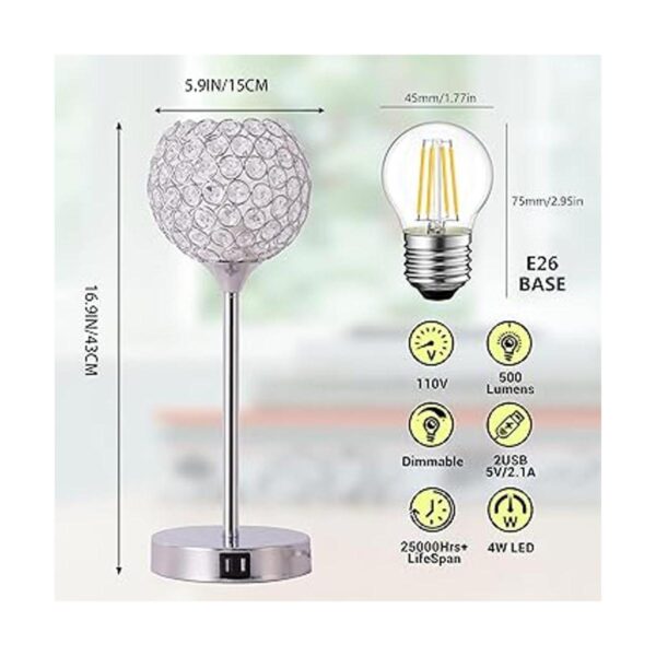 DFL Lámpara de mesa con control táctil de cristal_2