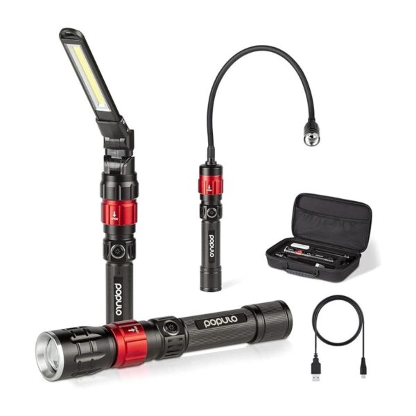 POPULO Luces de trabajo LED 3 en 1 con base magnética_1