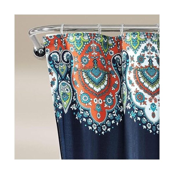 Lush Decor Bohemian Meadow Cortina de ducha con forro de_3