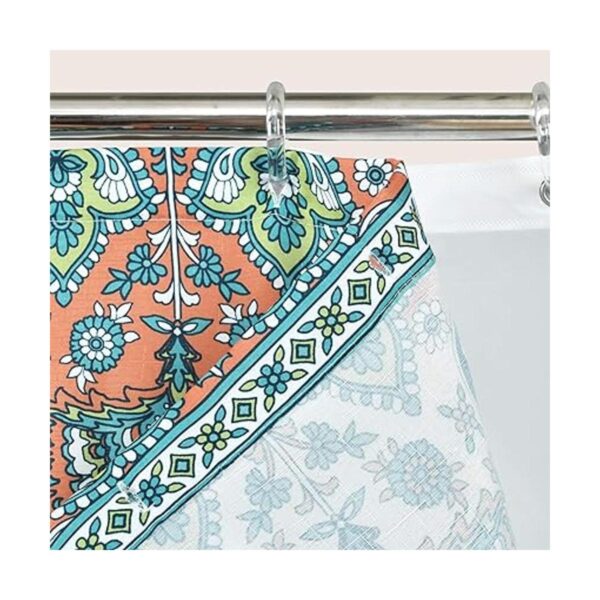 Lush Decor Bohemian Meadow Cortina de ducha con forro de_5