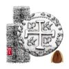 Monedas piratas de metal 100 monedas de tesoro de plata_1