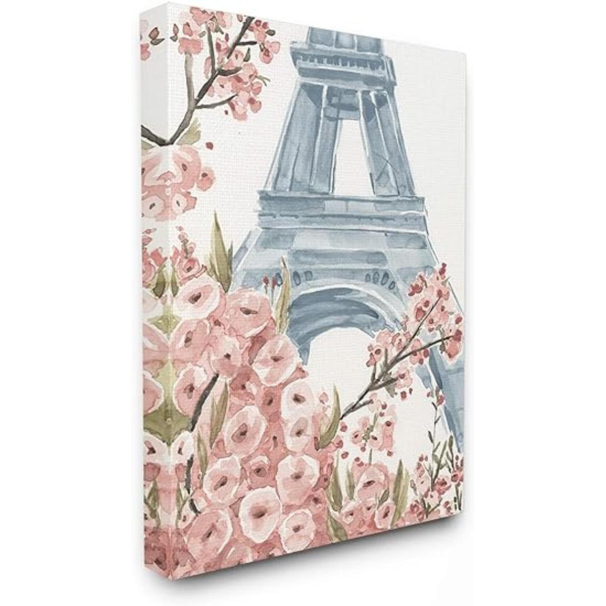 Stupell Industries Paris Flowers Lienzo decorativo para