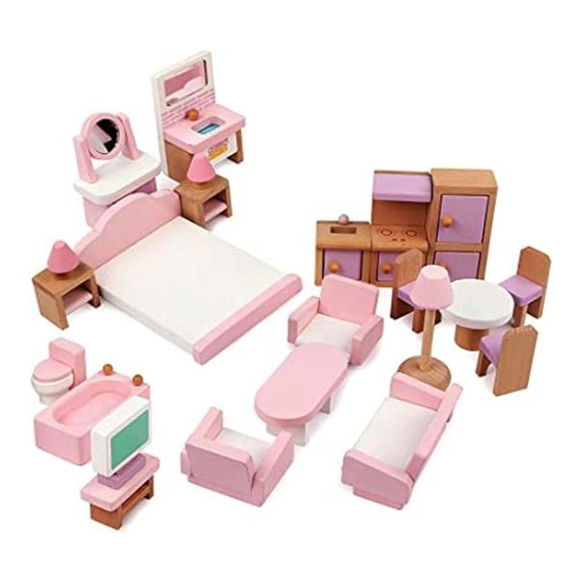 Muebles de madera para casa de muñecas accesorios de casa