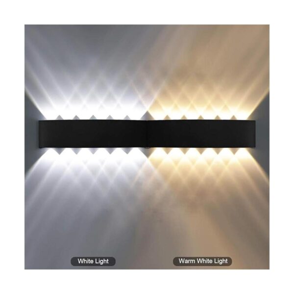 KAWELL Lámpara de pared moderna impermeable de 12 W
