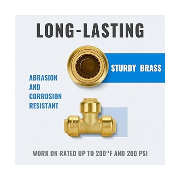 SUNGATOR 6Pack 12Inch Push Fit Plumbing Tee_3