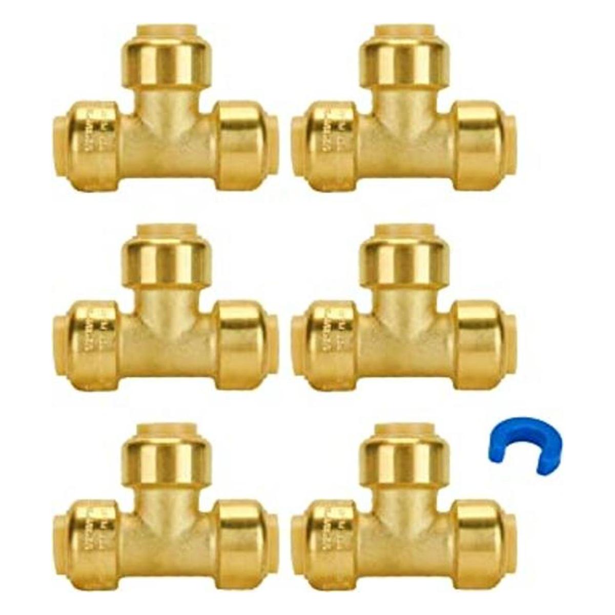 SUNGATOR 6Pack 12Inch Push Fit Plumbing Tee