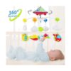Cuna musical para bebés con juguetes giratorios colgantes_3