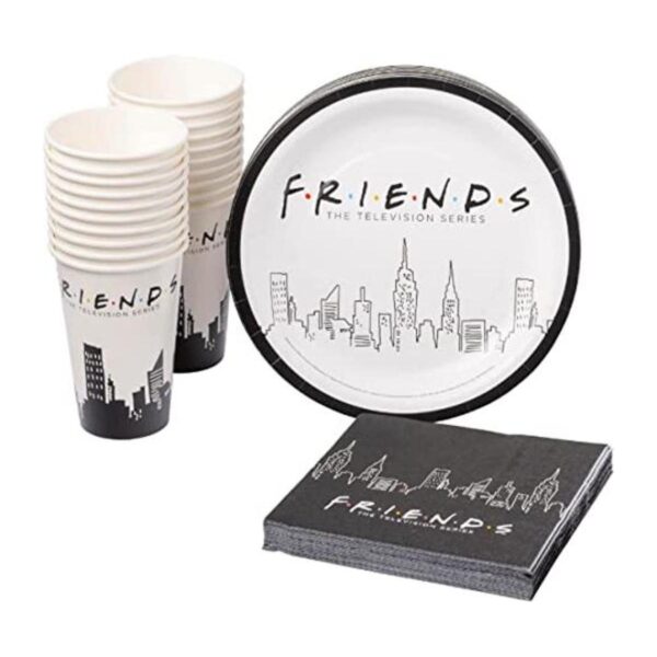 Silver Buffalo Friends New York Skyline Juego de platos_1