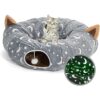 LUCKITTY Tubo de túnel para gatos con juguetes de bola de_1