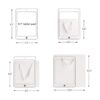 EUSOAR Kraft Bags with Handles 10x10x10 inches Pack of 20